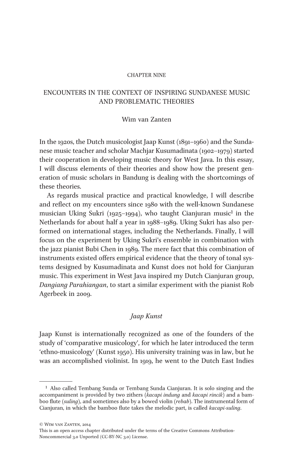 Encounters in the Context of Inspiring Sundanese Music and Problematic Theories