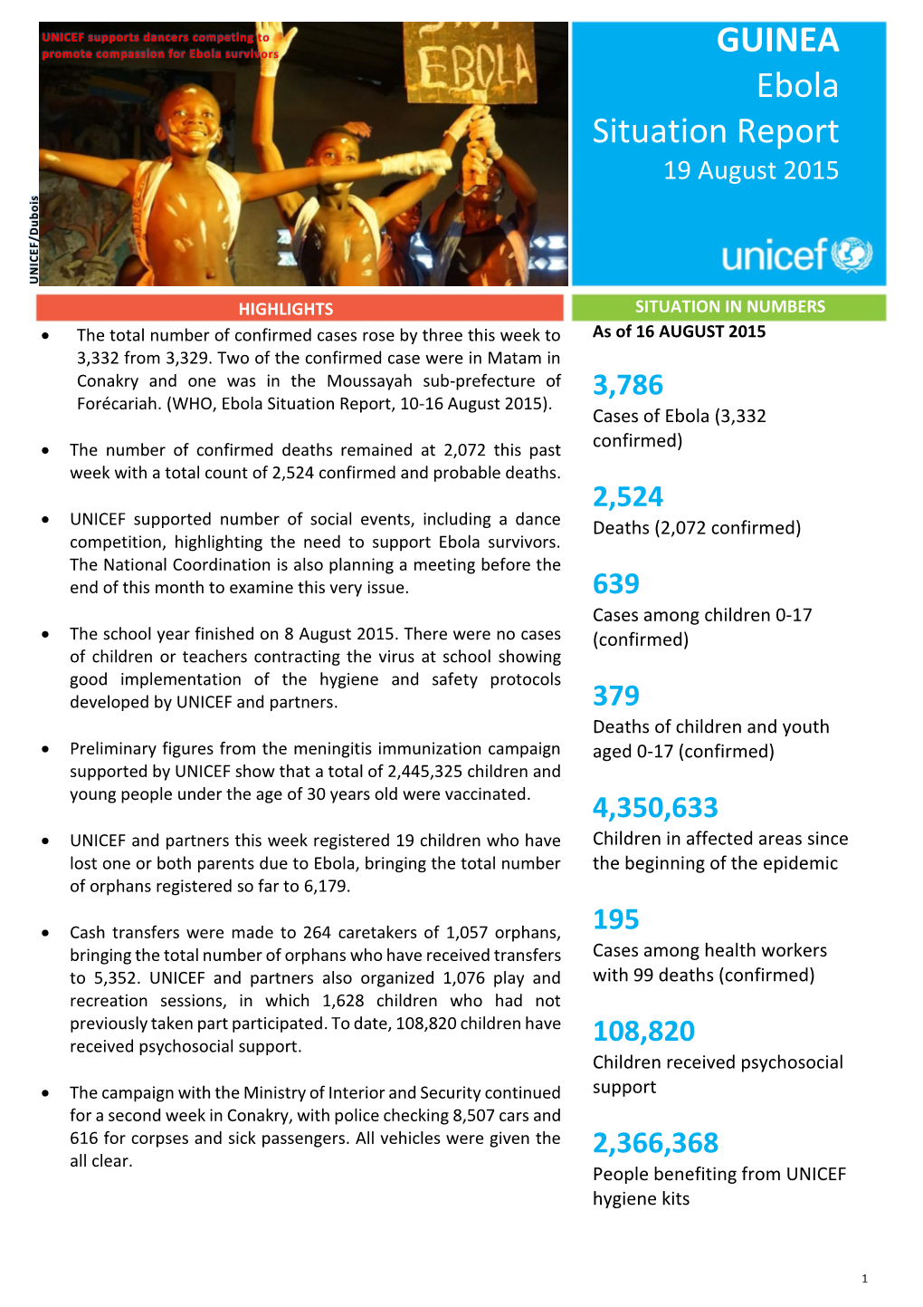 GUINEA Ebola Situation Report