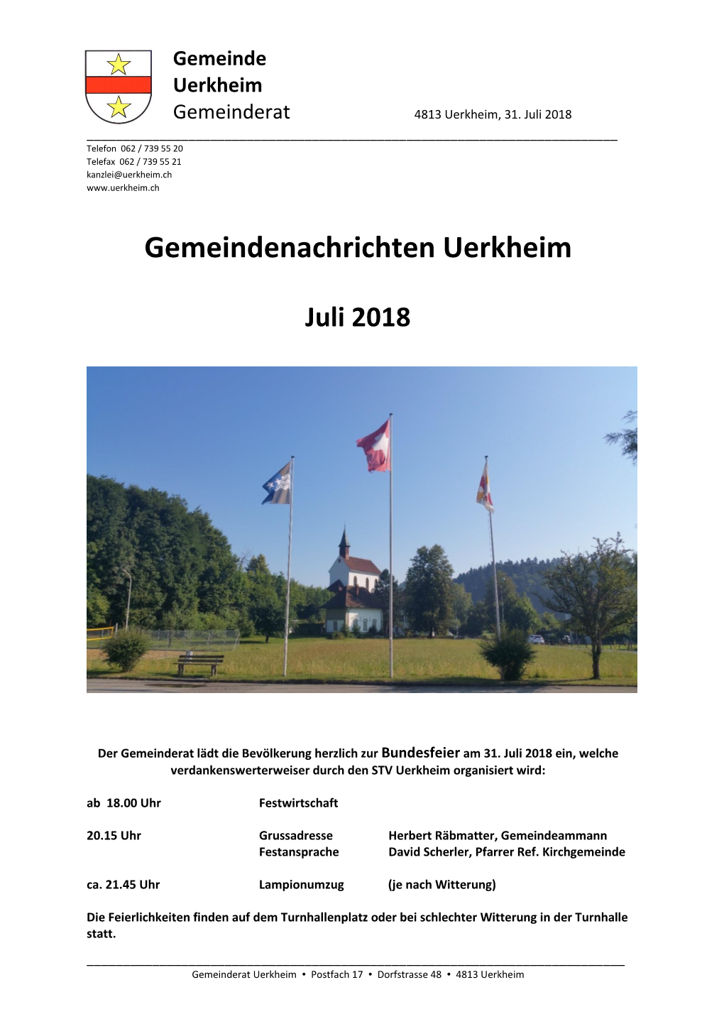 Gemeindenachrichten Uerkheim