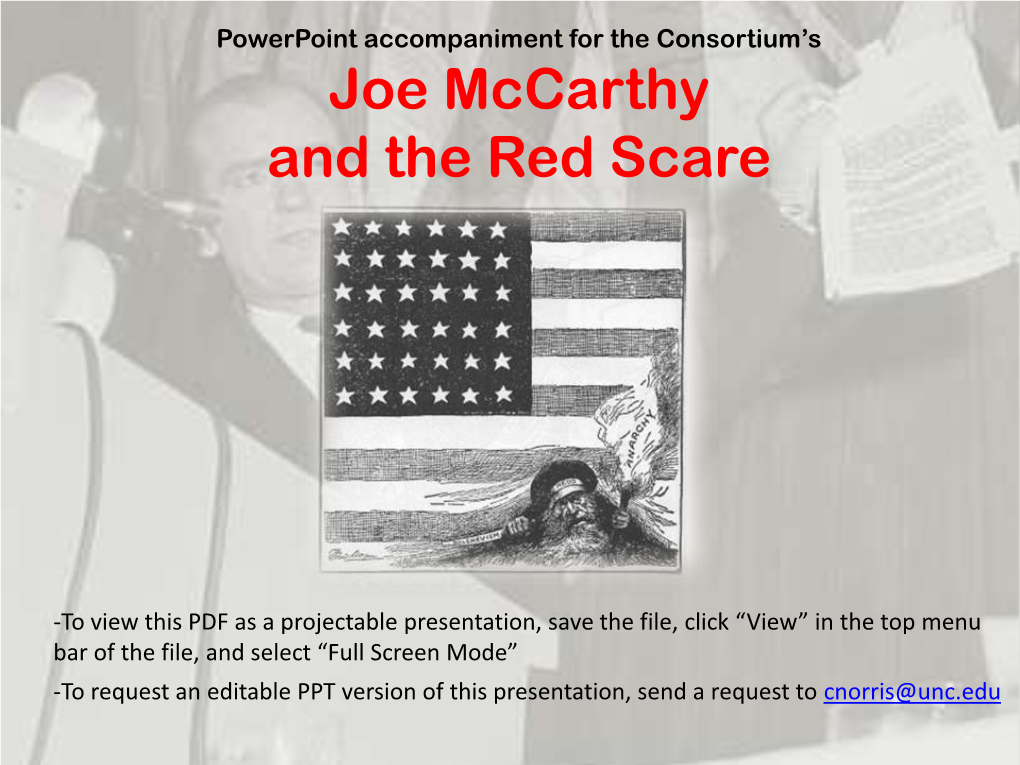 The Cold War & Mccarthyism