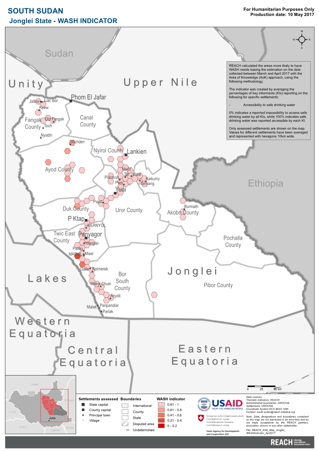 Jonglei State - WASH INDICATOR