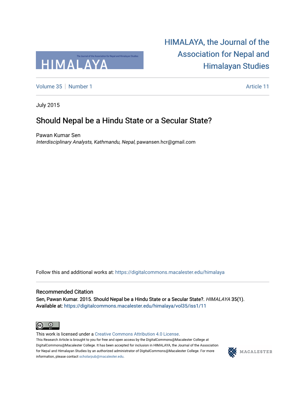 Should Nepal Be a Hindu State Or a Secular State?