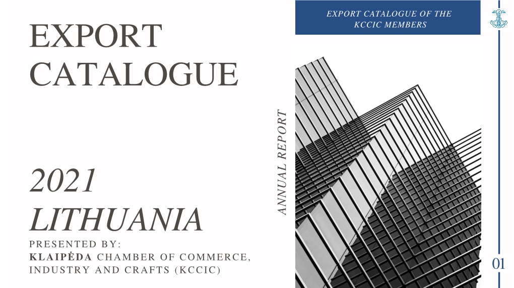 Export Catalogue of the Export Kccic Members Catalogue T R O P E R