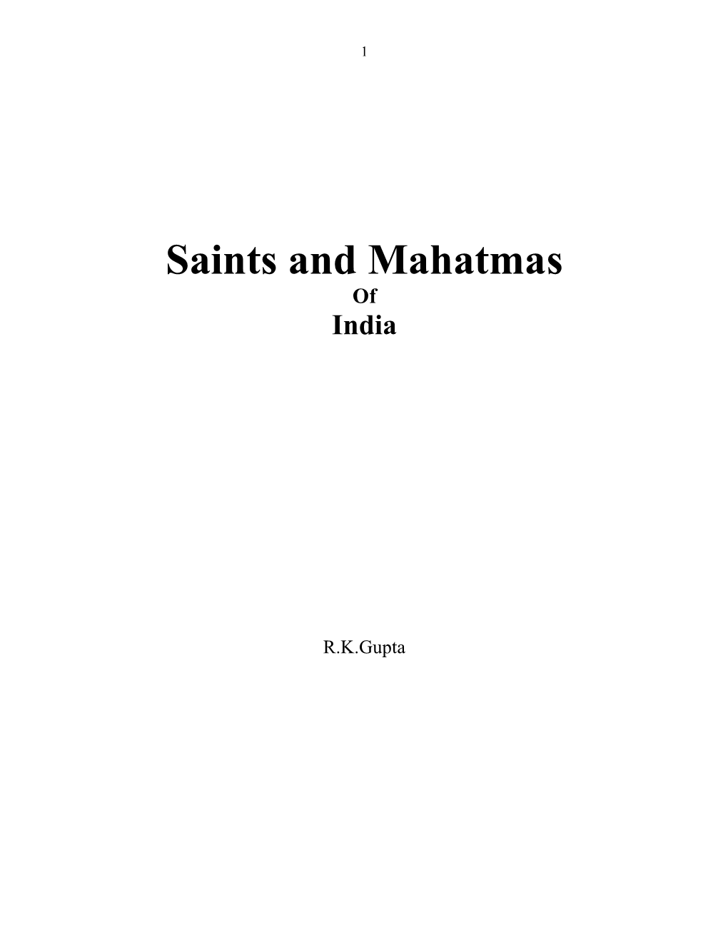 Saints and Mahatmas of India.Pdf