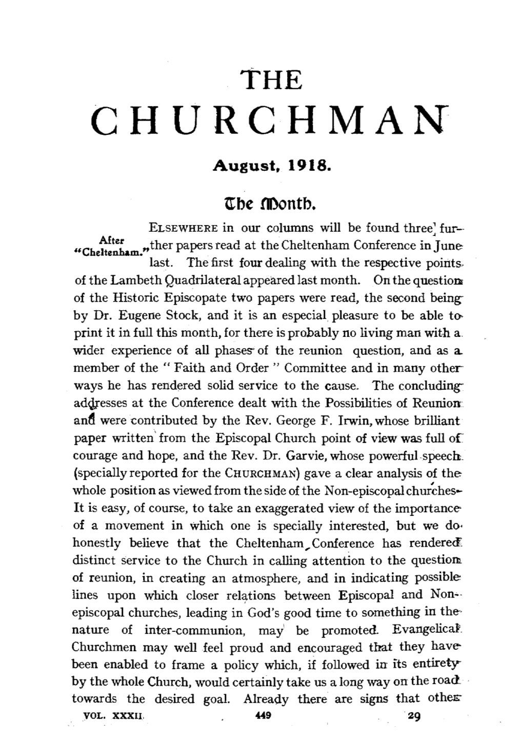 CHURCHMAN August, 1918