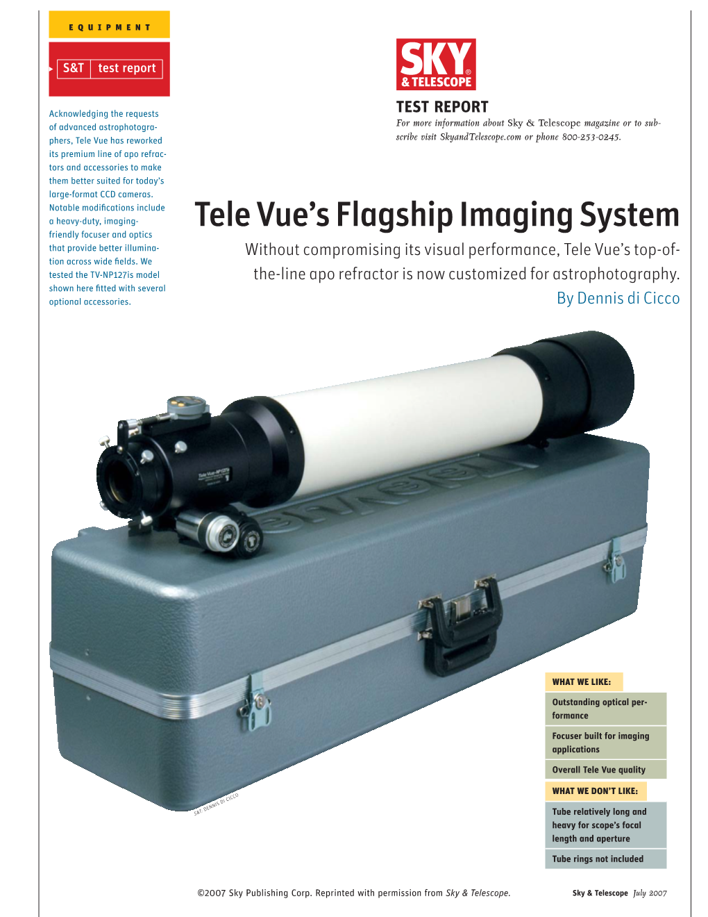 Tele Vue's Flagship Imaging System