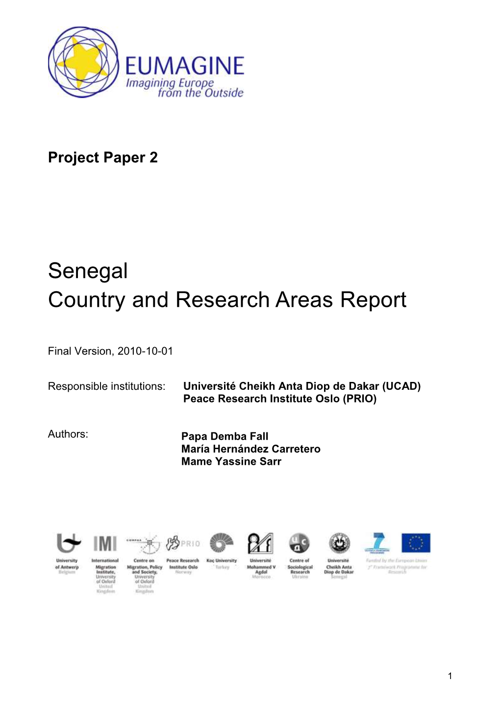 PP 2 Senegal Country and Research Areas Report