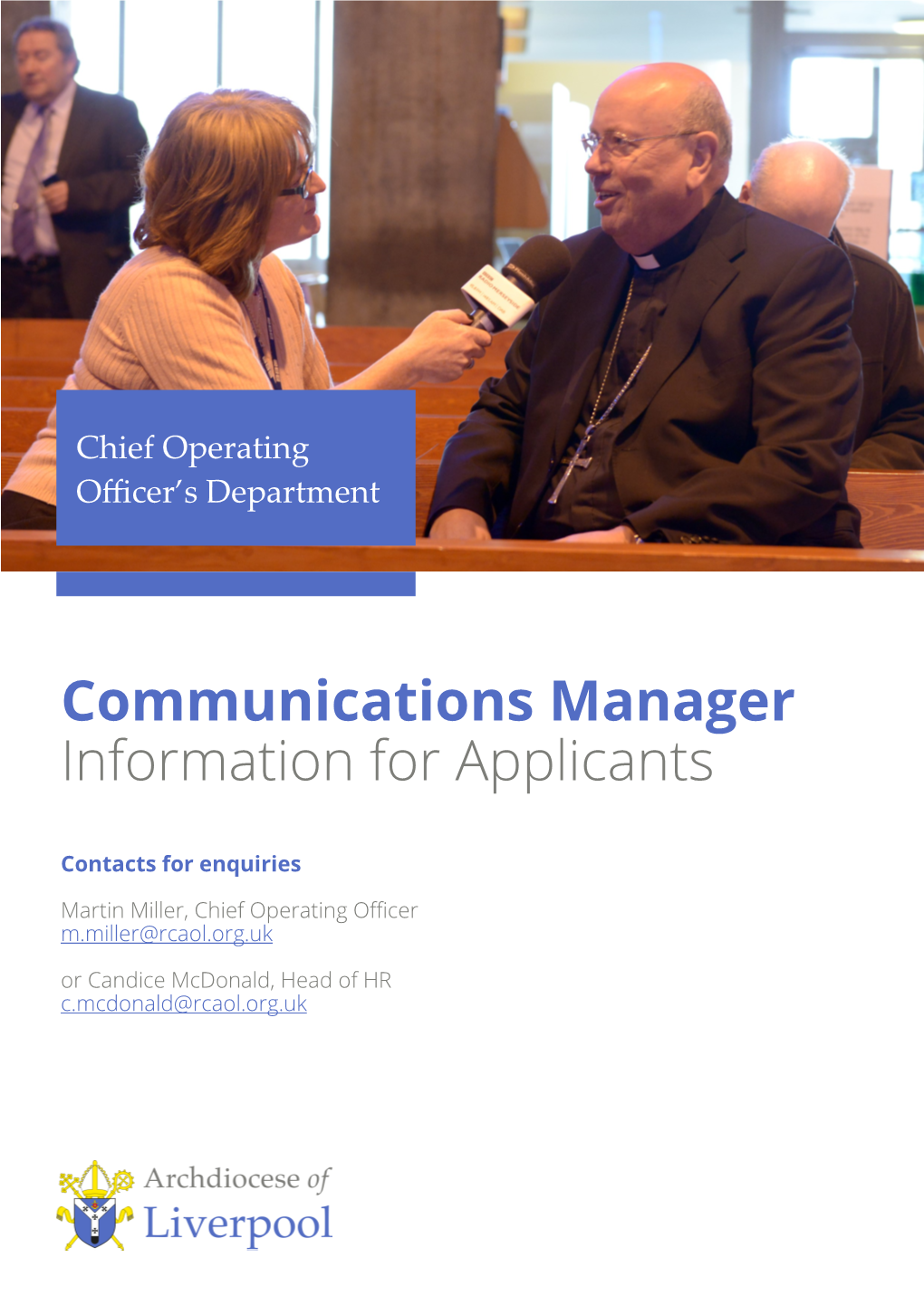 Communications Manager Information for Applicants