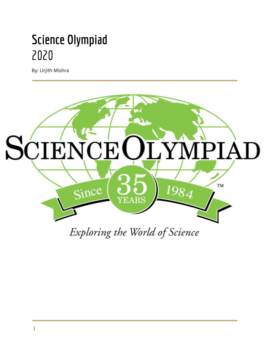 Science Olympiad 2020