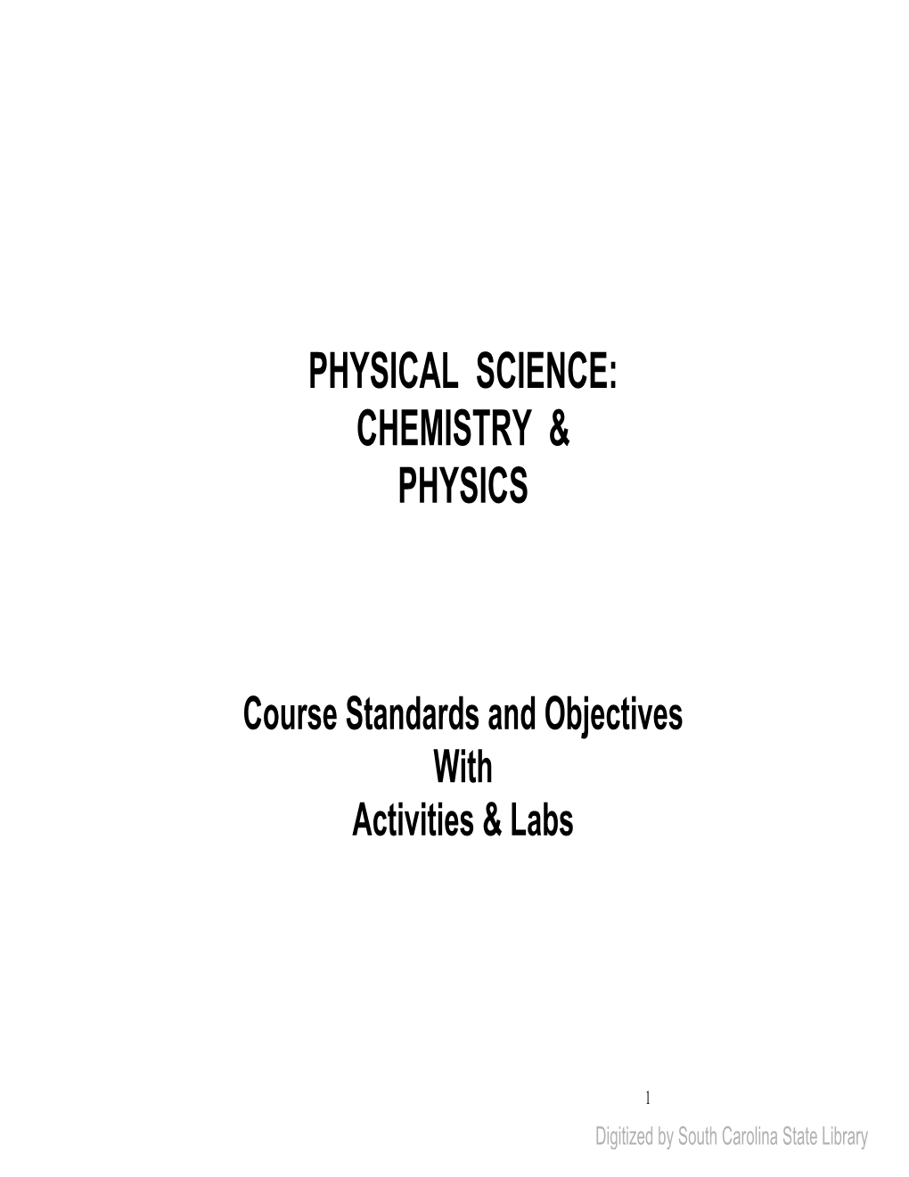 Chemistry & Physics