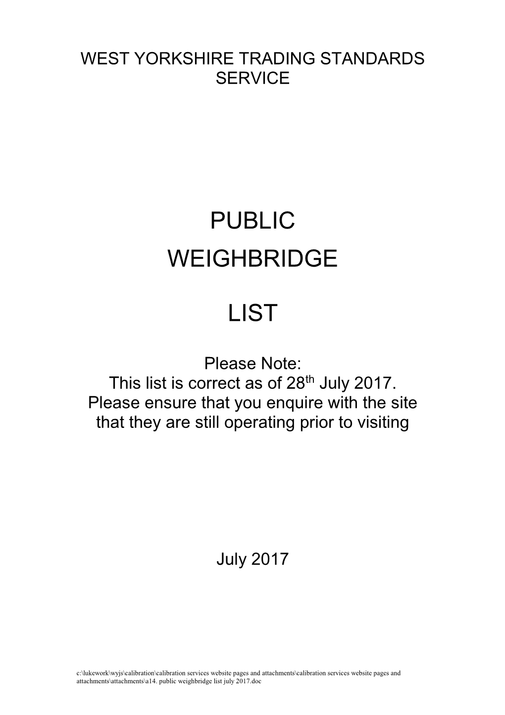 Public Weighbridge List July 2017.Doc