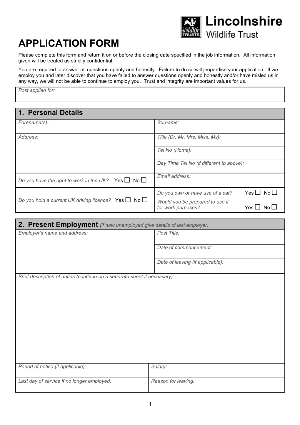 Application Form s38