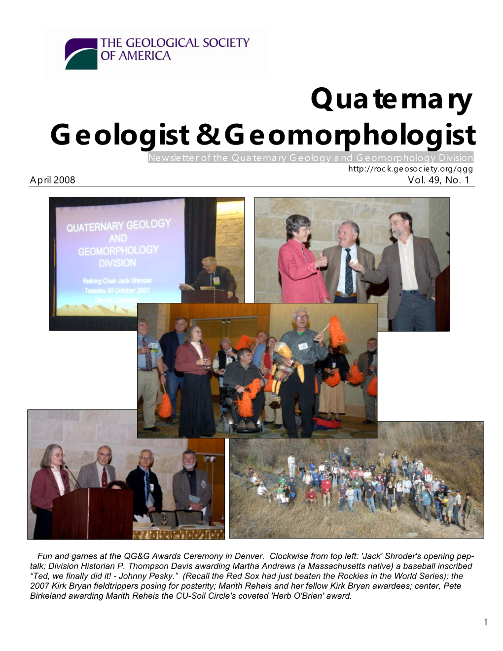 History of Geology Student Award