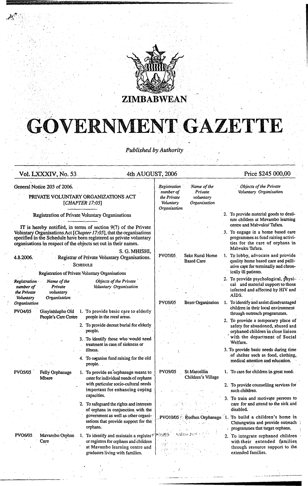 Government Gazette