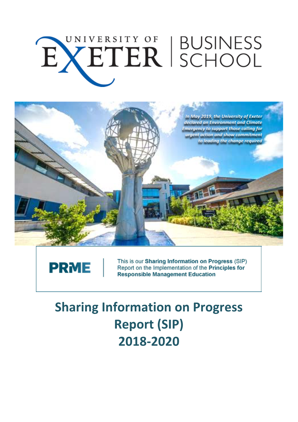 Sharing Information on Progress Report (SIP) 2018-2020 2 Table of Contents