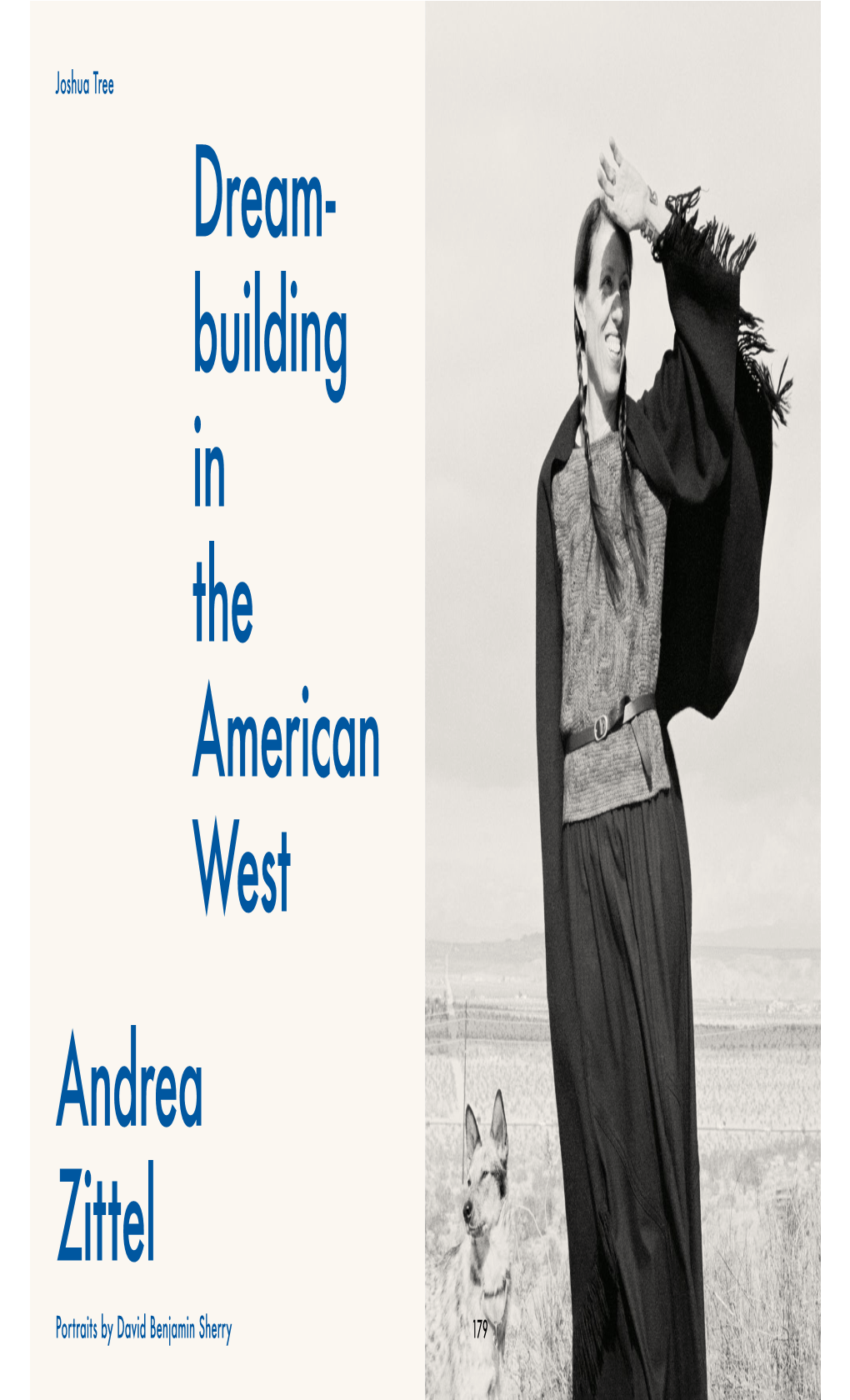 Andrea Zittel Dream- Building in the American West