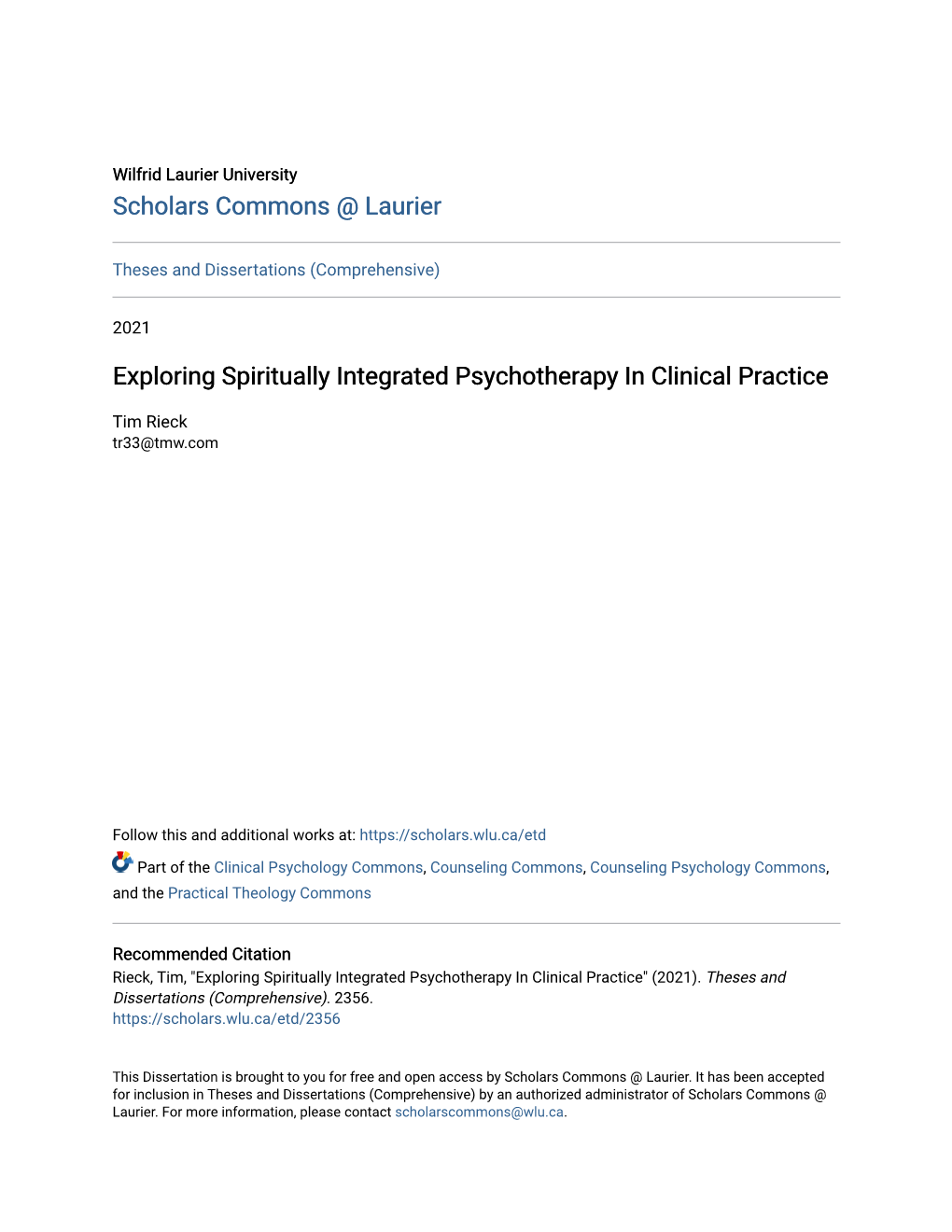 Exploring Spiritually Integrated Psychotherapy in Clinical Practice