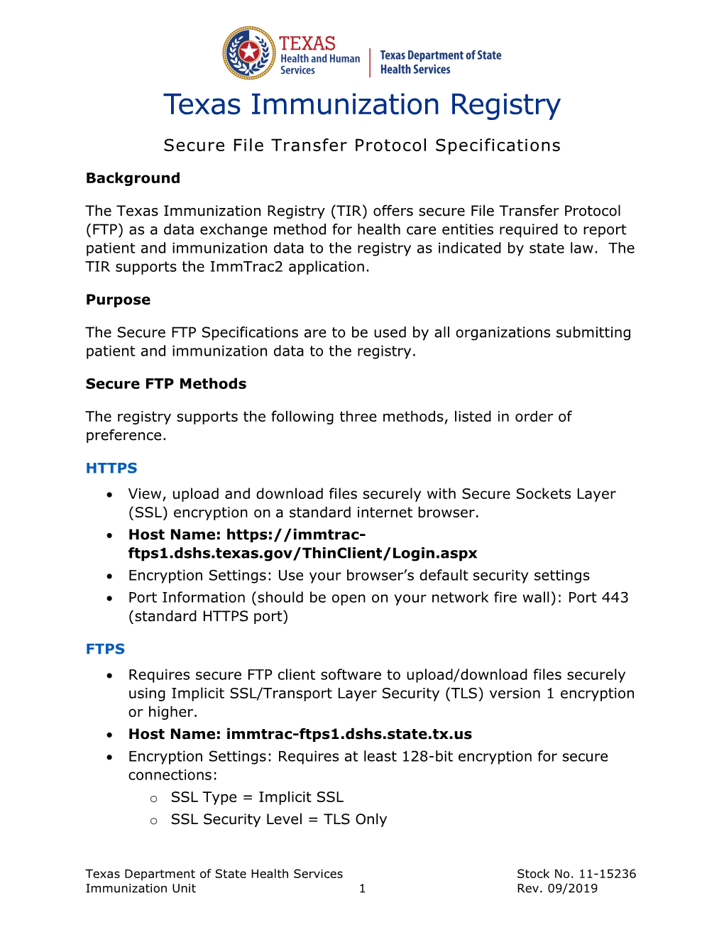 Texas Immunization Registry