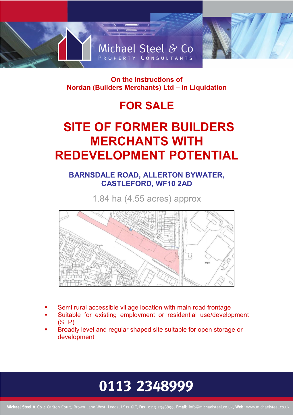 For Sale Site of Former Builders Merchants With