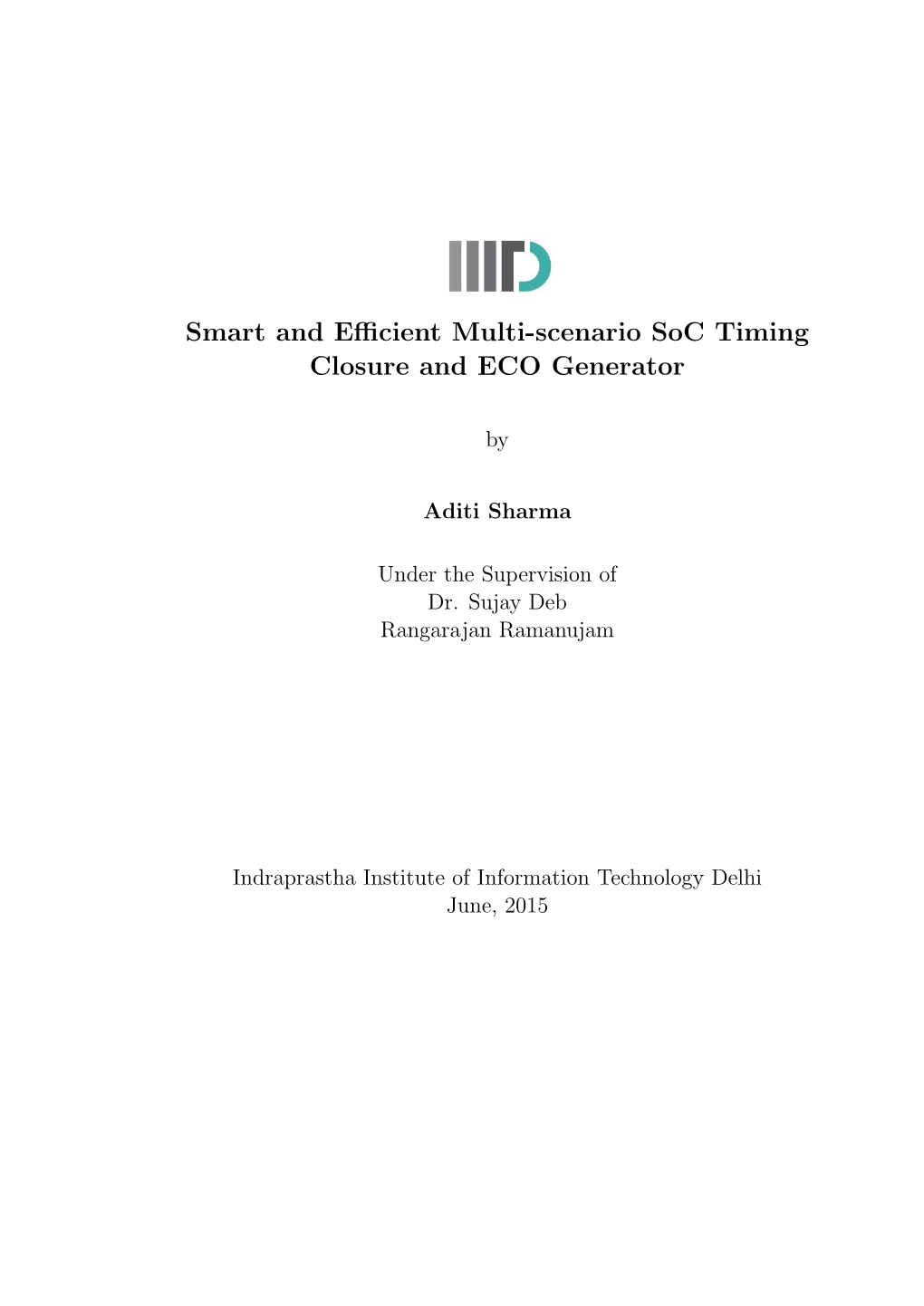 Smart and Efficient Multi-Scenario Soc Timing Closure and ECO Generator
