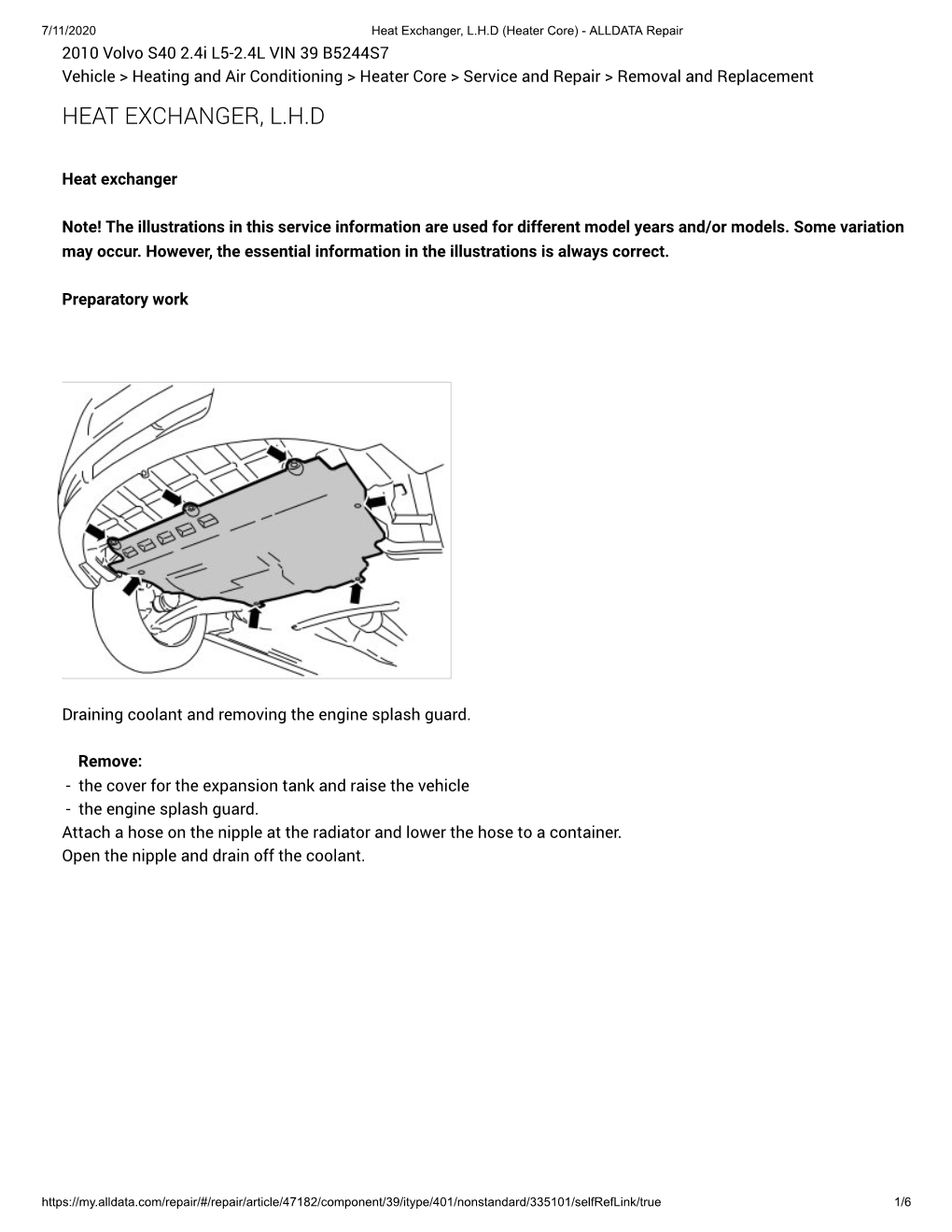 Heat Exchanger, L.H.D