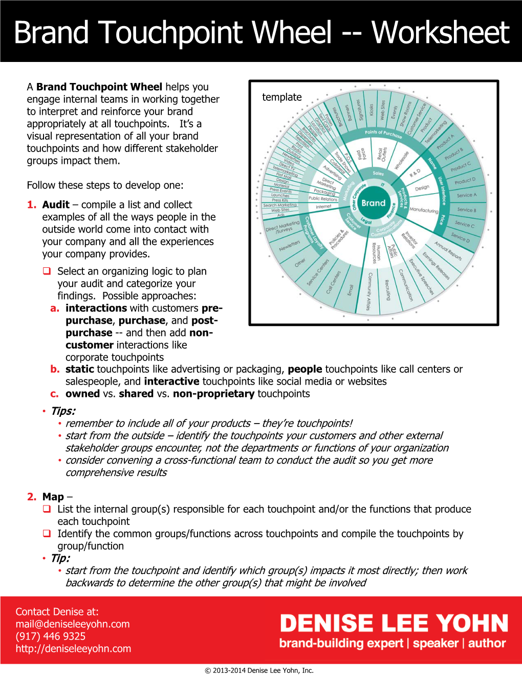 Brand Touchpoint Wheel -- Worksheet