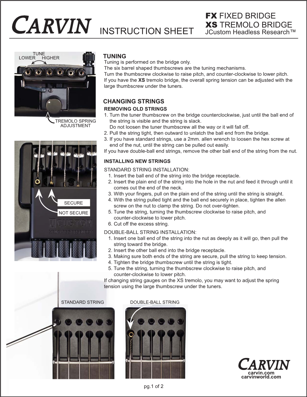 Xs Tremolo Bridge Fx Fixed Bridge