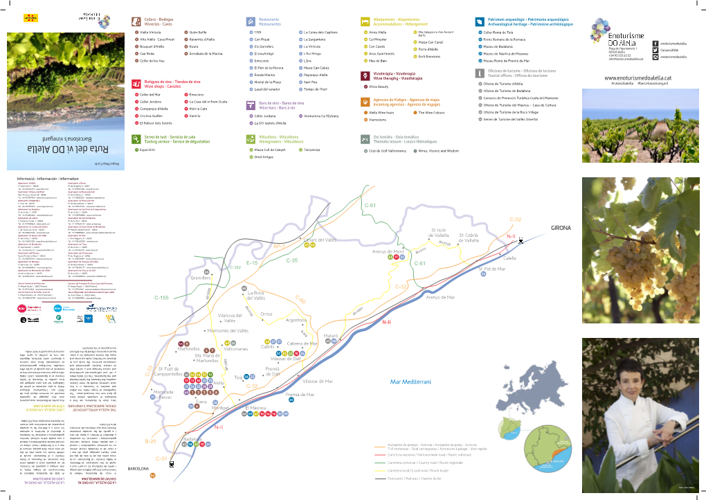 Ruta Del Vi DO Alella DO Vi Del Ruta Tasting Service - Service De Dégustation Winegrowers - Viticulteurs Thematic Leisure - Loisirs Thématiques