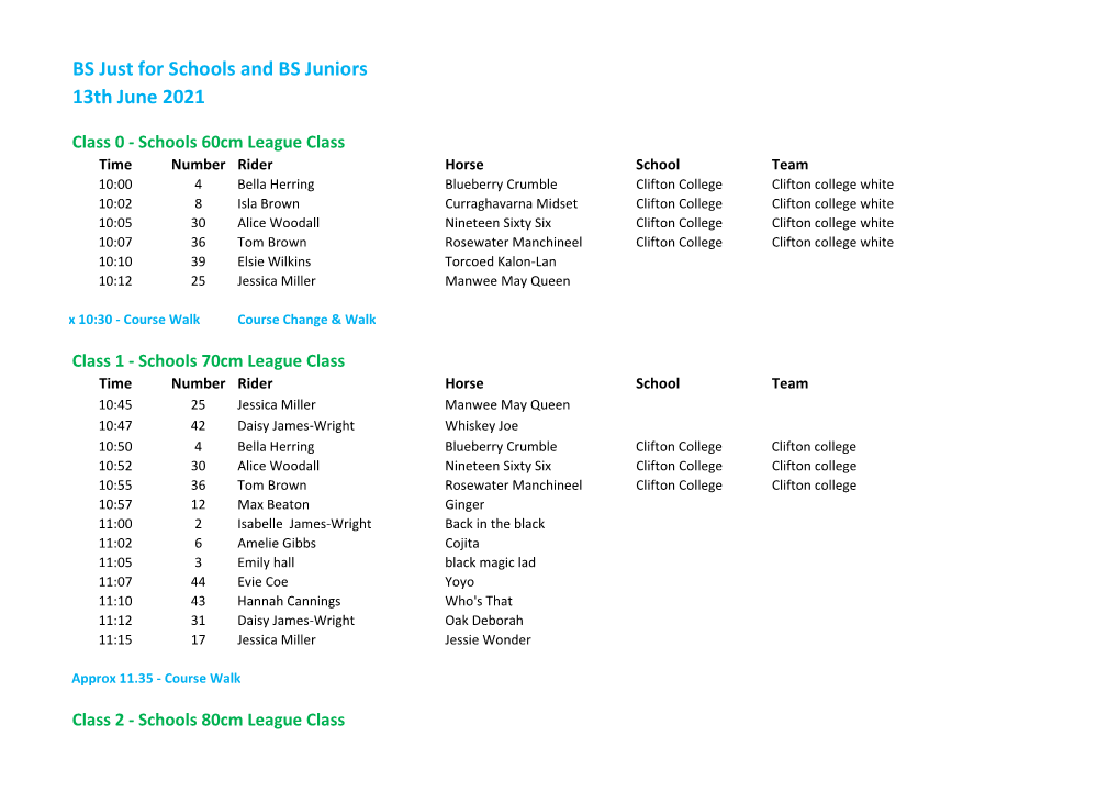 BS Just for Schools and BS Juniors Entries.Xlsx