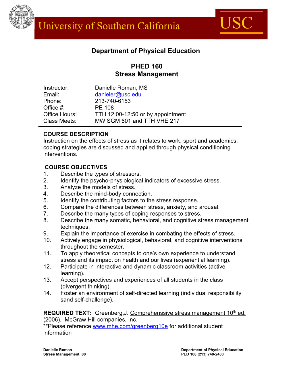 Department of Physical Education