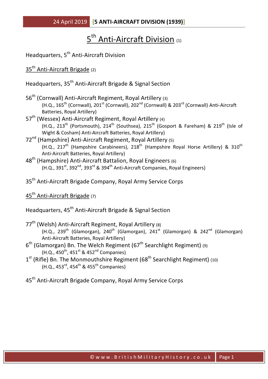 5 Anti-Aircraft Division (1939)]
