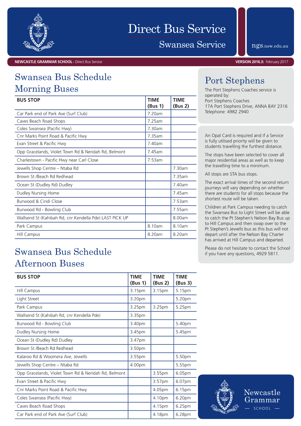 Direct Bus Service