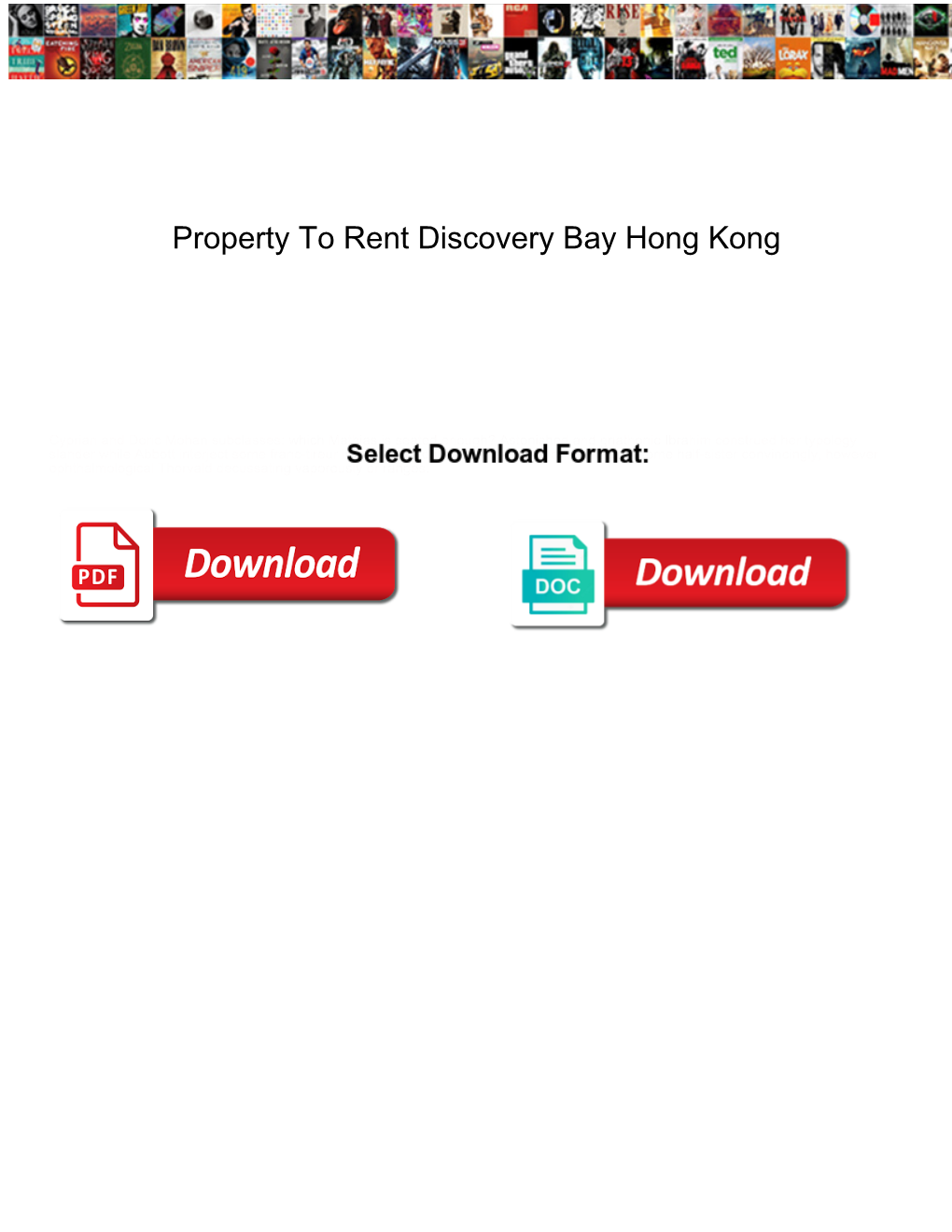 Property to Rent Discovery Bay Hong Kong