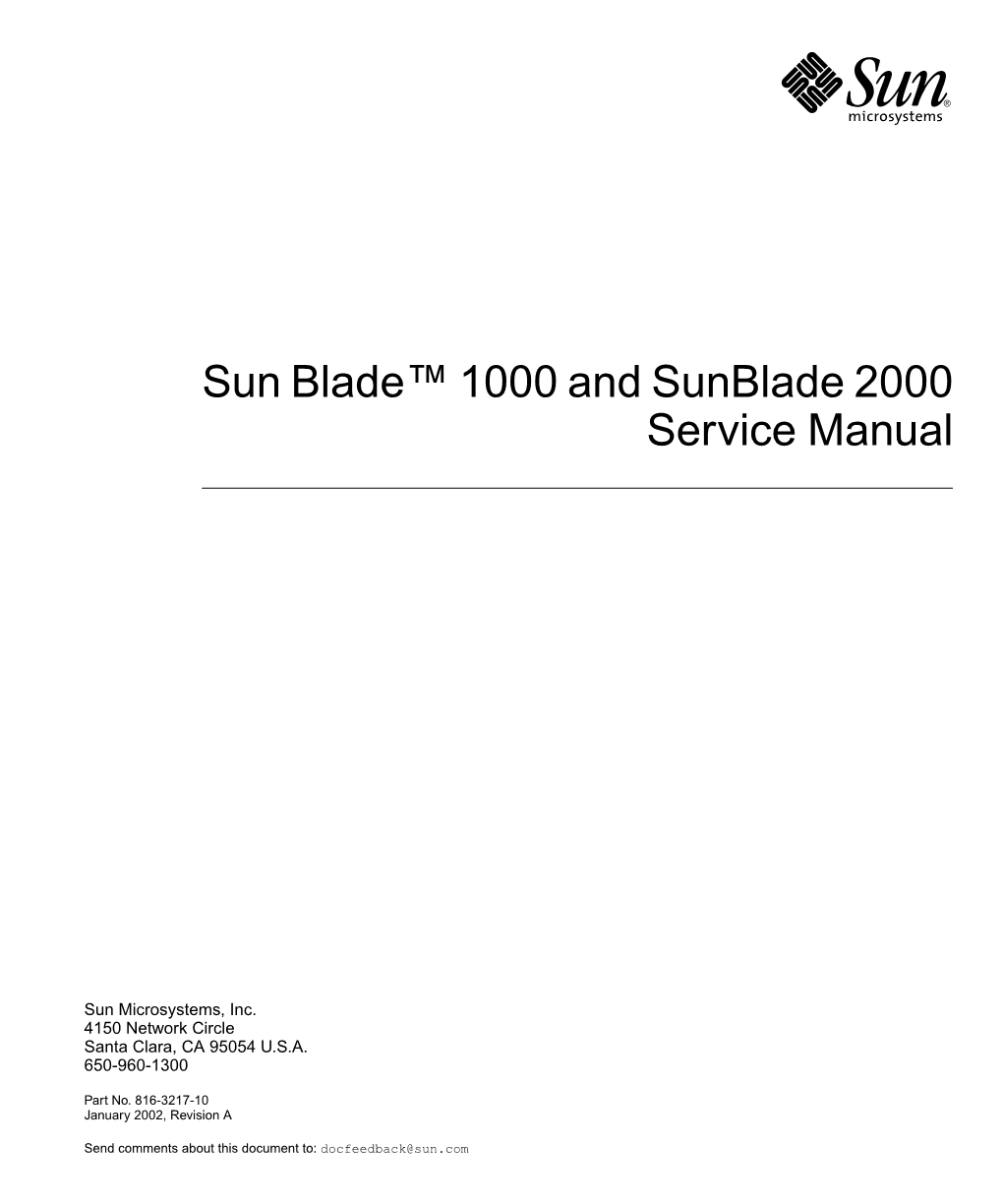 Sun Blade 2000 Service Manual