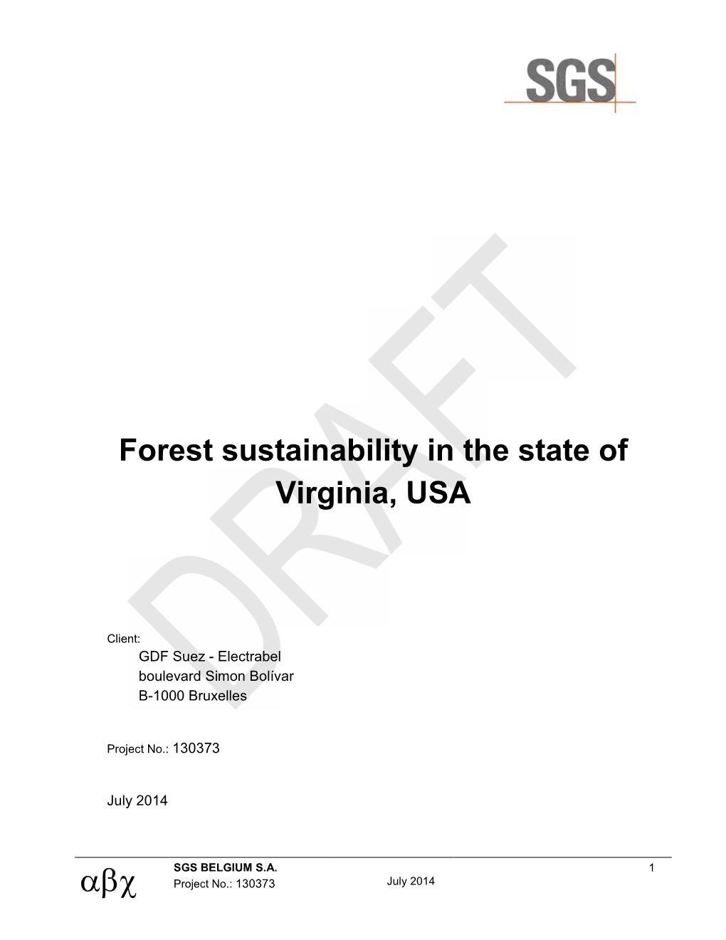 SGS Forest Sustainability in Virginia