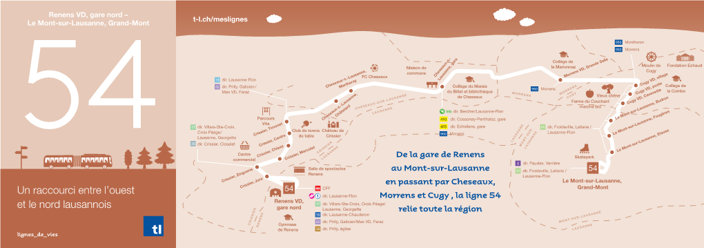 Ligne 54 Renens VD, Et Le Nord Lausannois 17 Dir