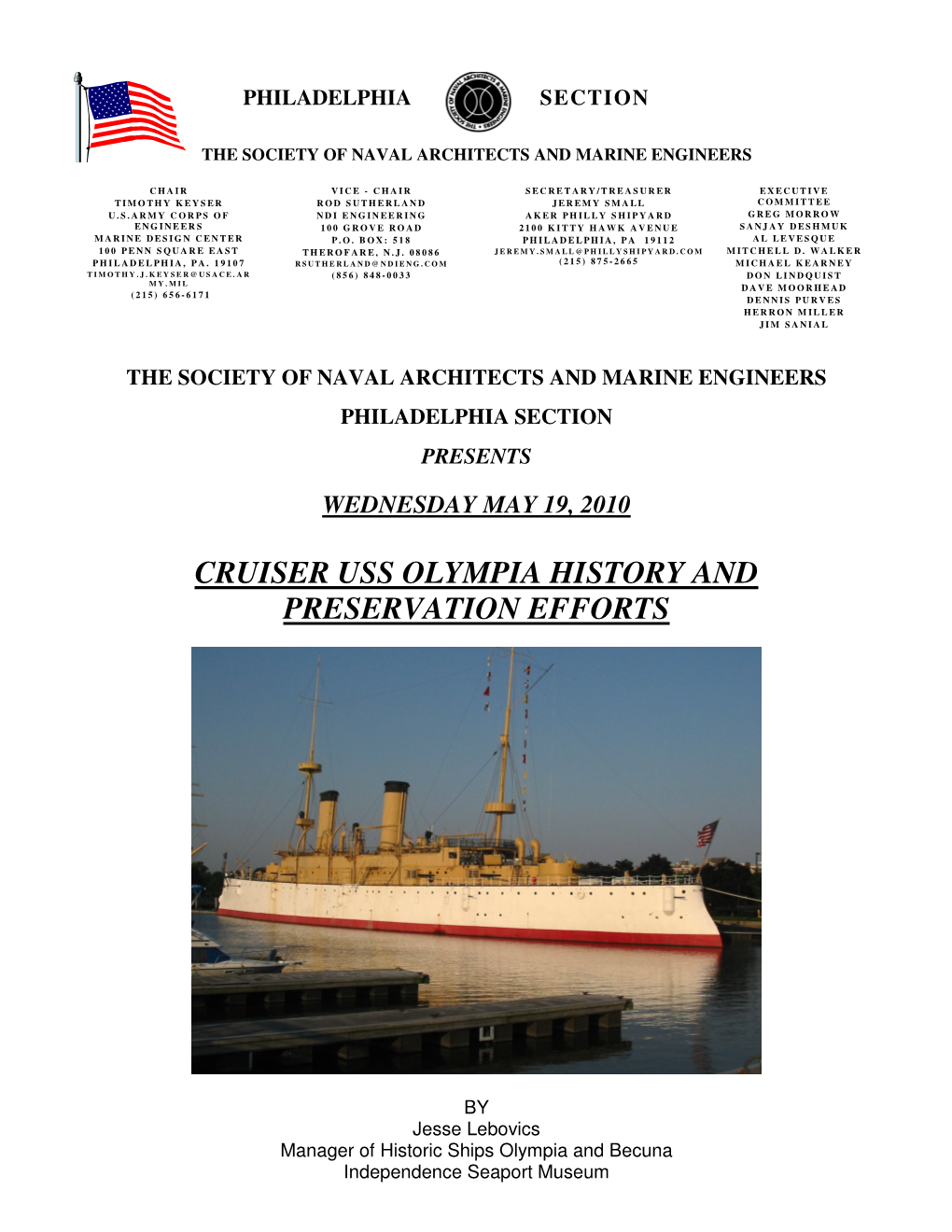 Cruiser Uss Olympia History and Preservation Efforts