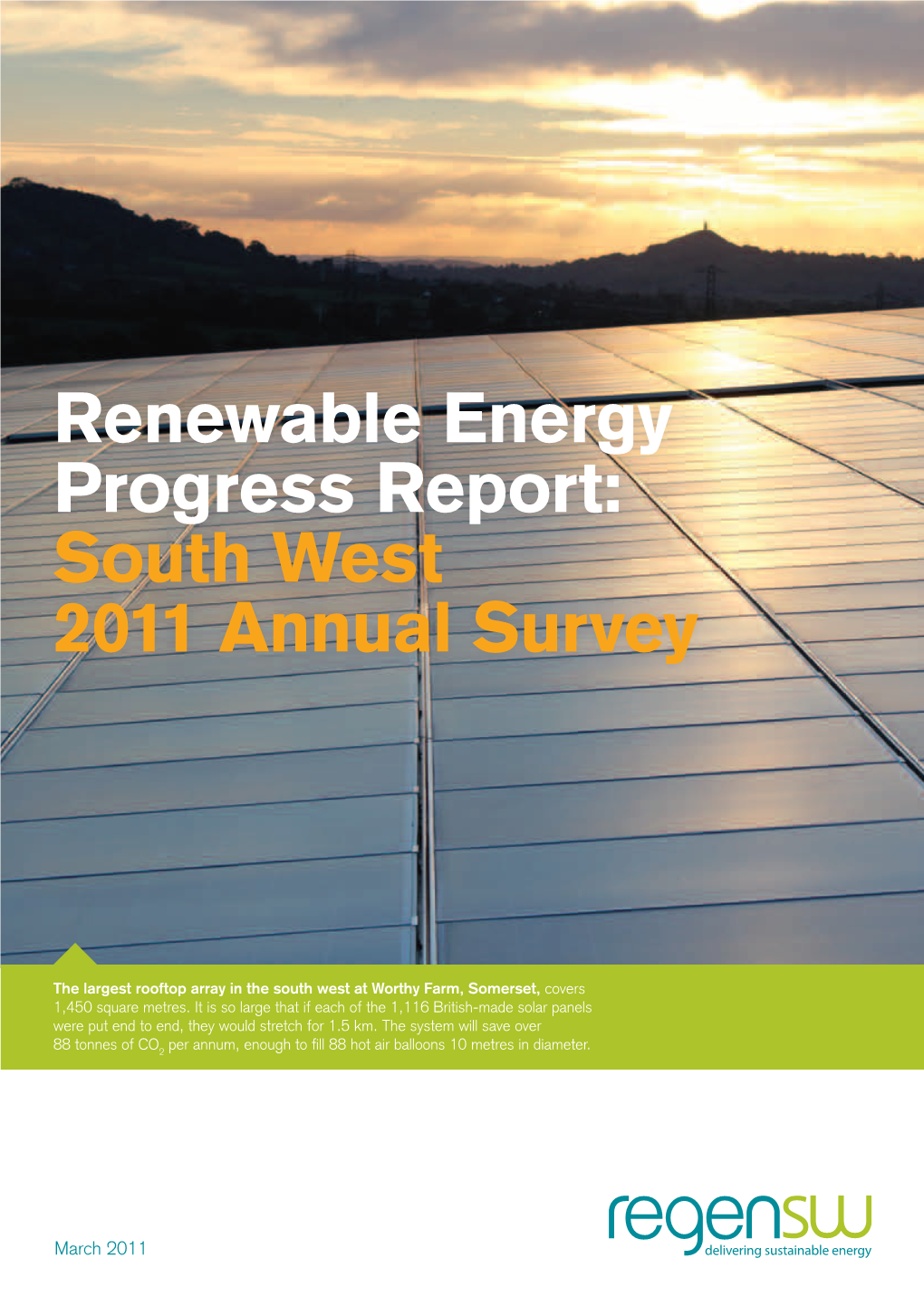 Renewable Energy Progress Report: South West 2011 Annual Survey