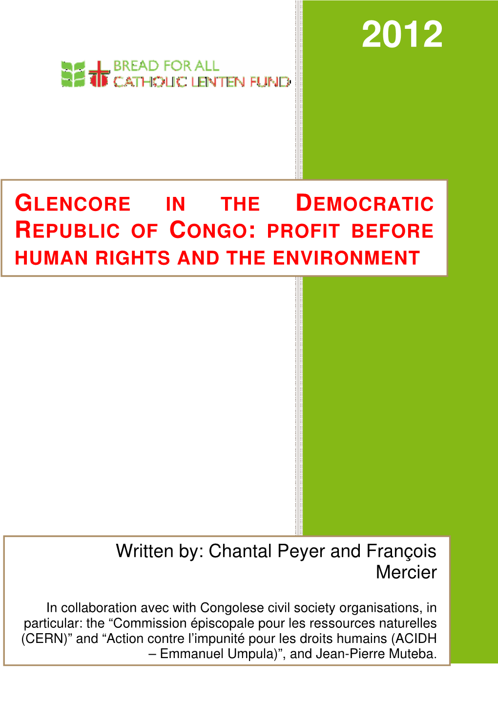 Glencore in the DRC Report 2012 Final