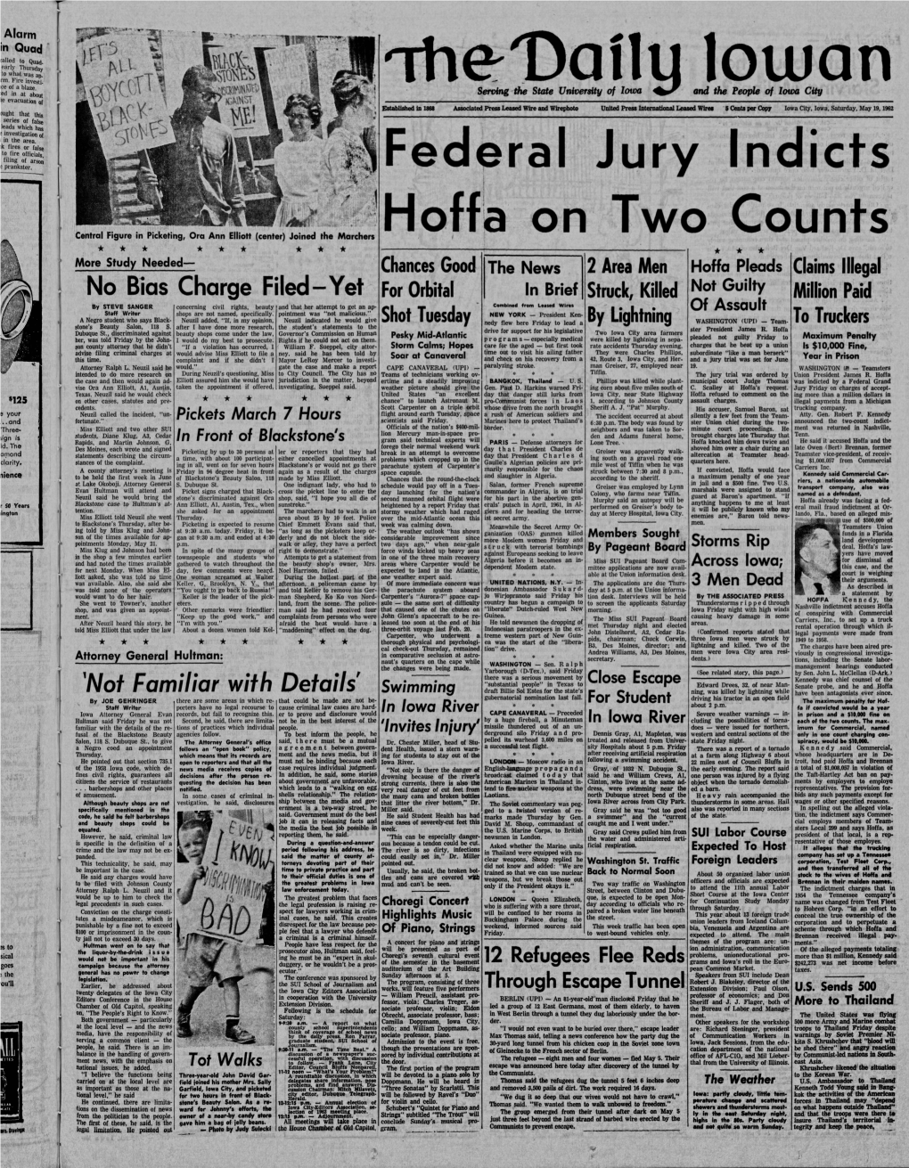 Daily Iowan (Iowa City, Iowa), 1962-05-19