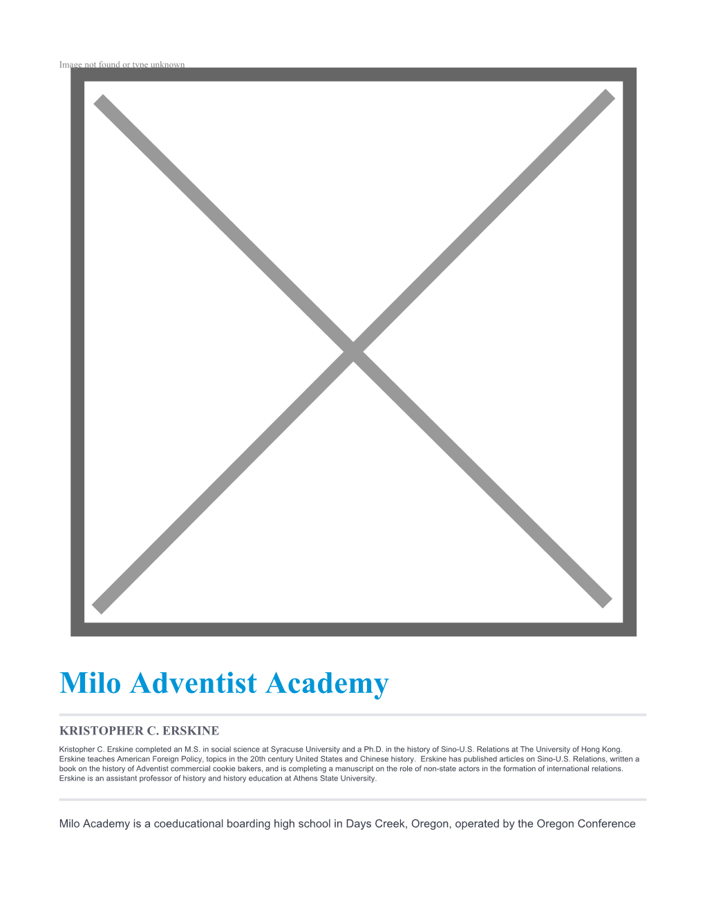Milo Adventist Academy