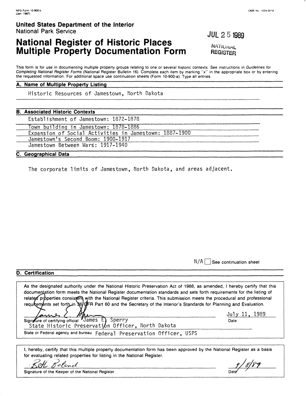 National Register of Historic Places Multiple Property Documentation Form RH318TER