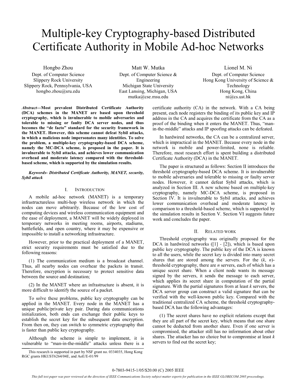 CN02-2: Multiple-Key Cryptography-Based Distributed