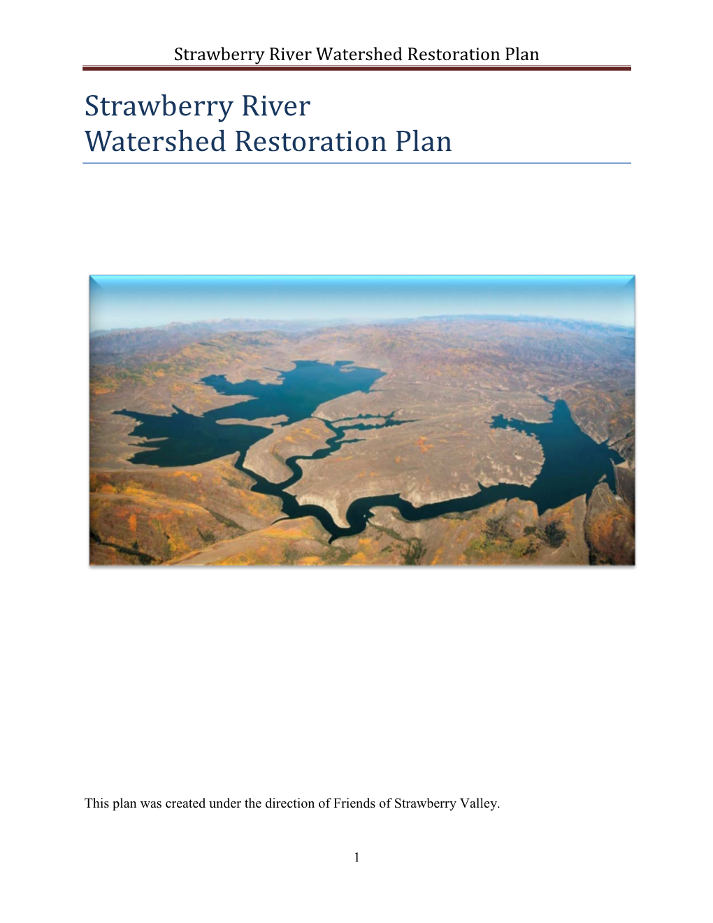Strawberry River Watershed Restoration Plan