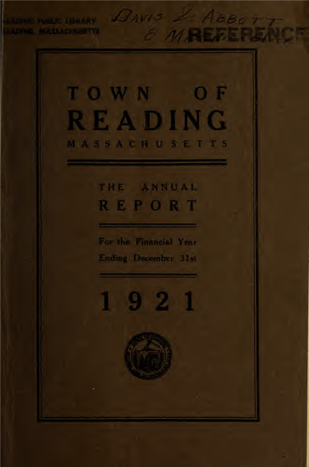 Town of Reading Massachusetts Annual Report