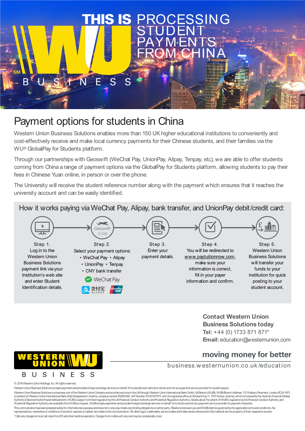 Processing Student Paym Ents from China
