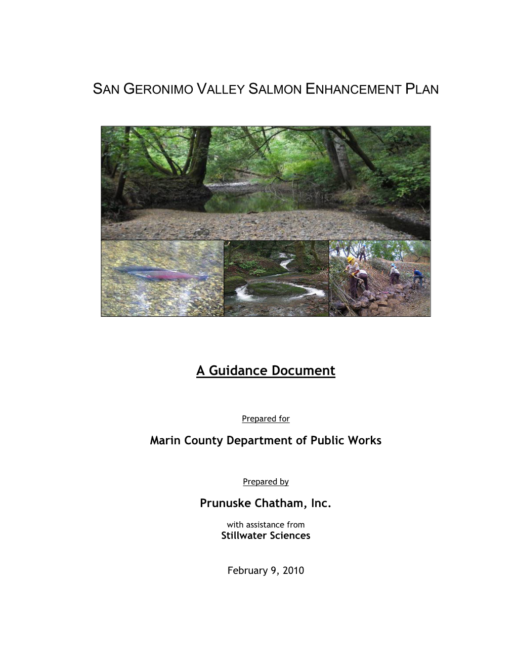 San Geronimo Valley Salmon Enhancement Plan