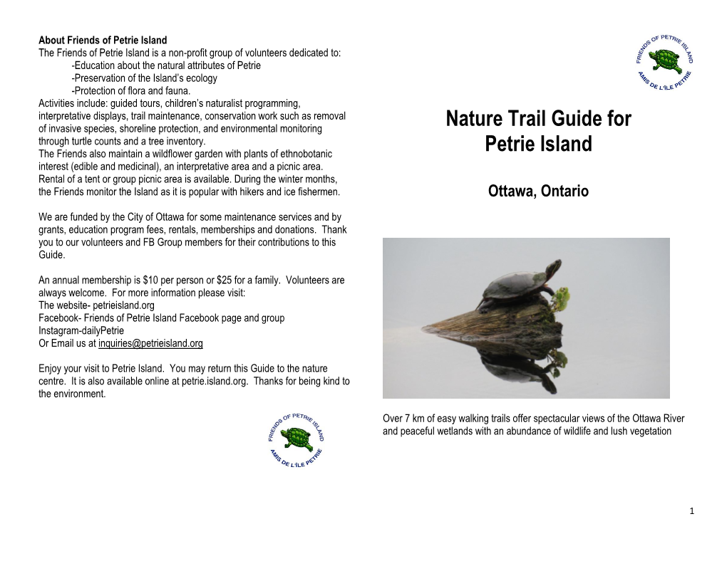 Petrie Island Trail Guide (PDF)