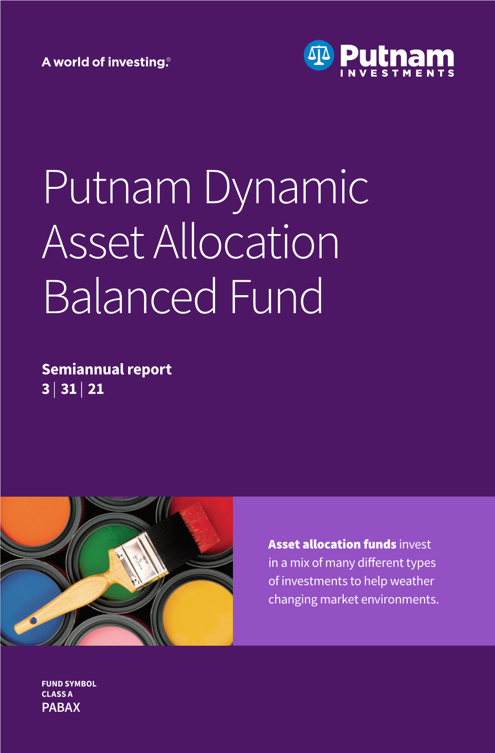 Dynamic Asset Allocation Balanced Fund Semi-Annual Report