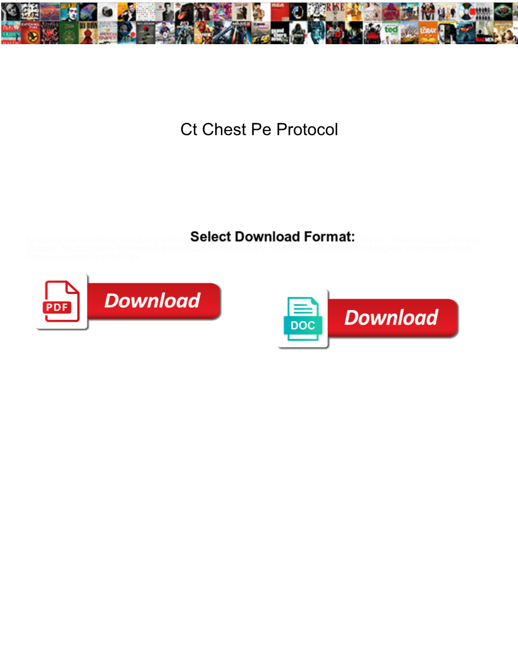 Ct Chest Pe Protocol